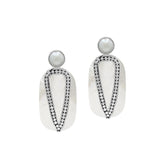 AE-1202-MOP Sterling Silver Earring With Mother Of Pearl & Pearl Jewelry Bali Designs Inc